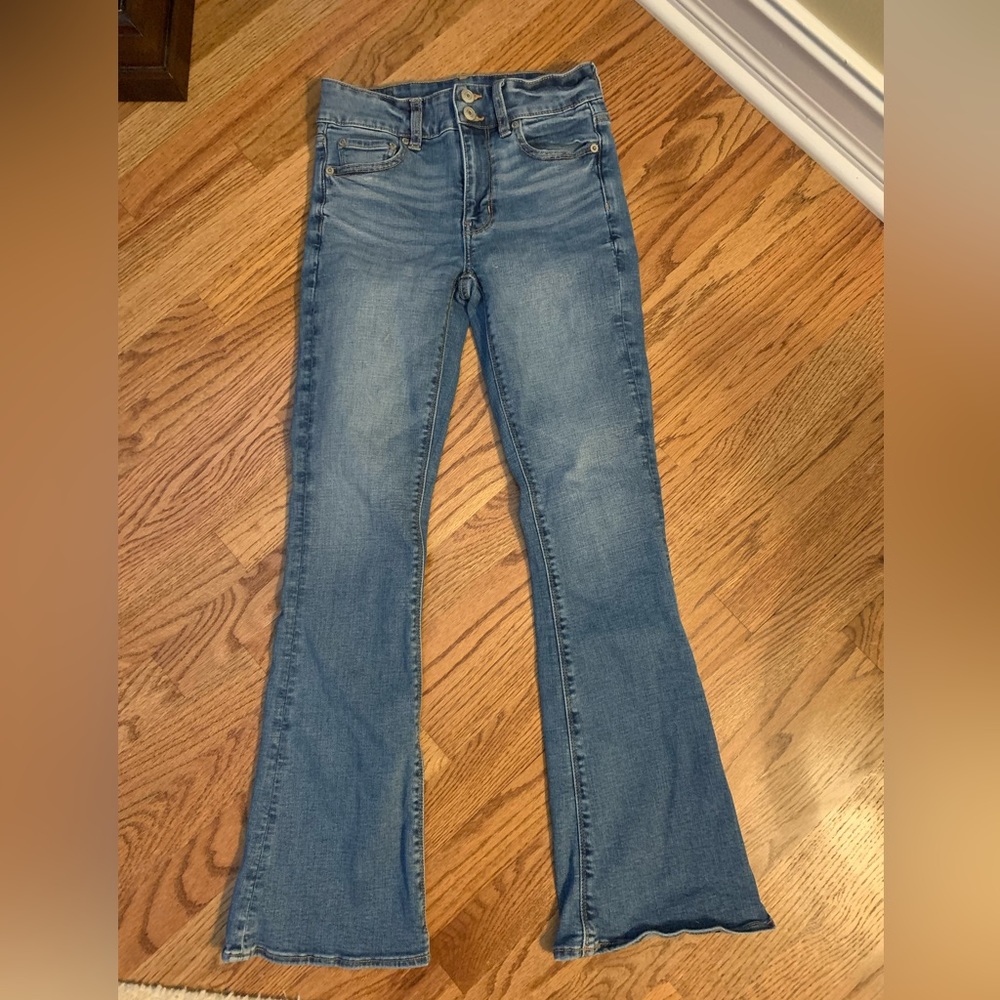 American Eagle Hi-Rise Artist Flare jeans